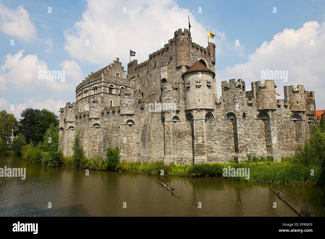 Castello dei Conti, Gand, Belgio Foto Stock