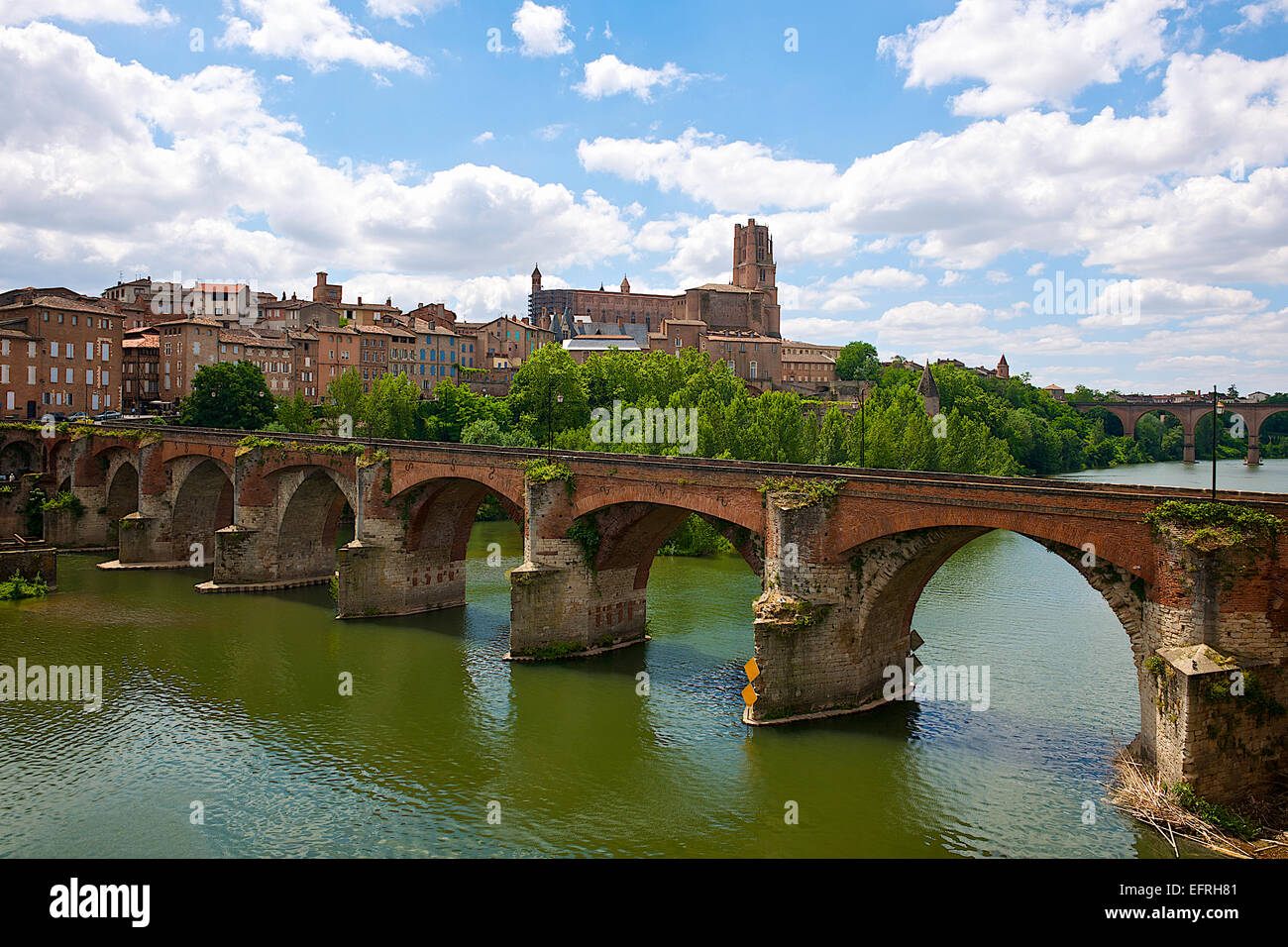 Vecchi ponti sul fiume Tarn, Albi, Francia Foto Stock