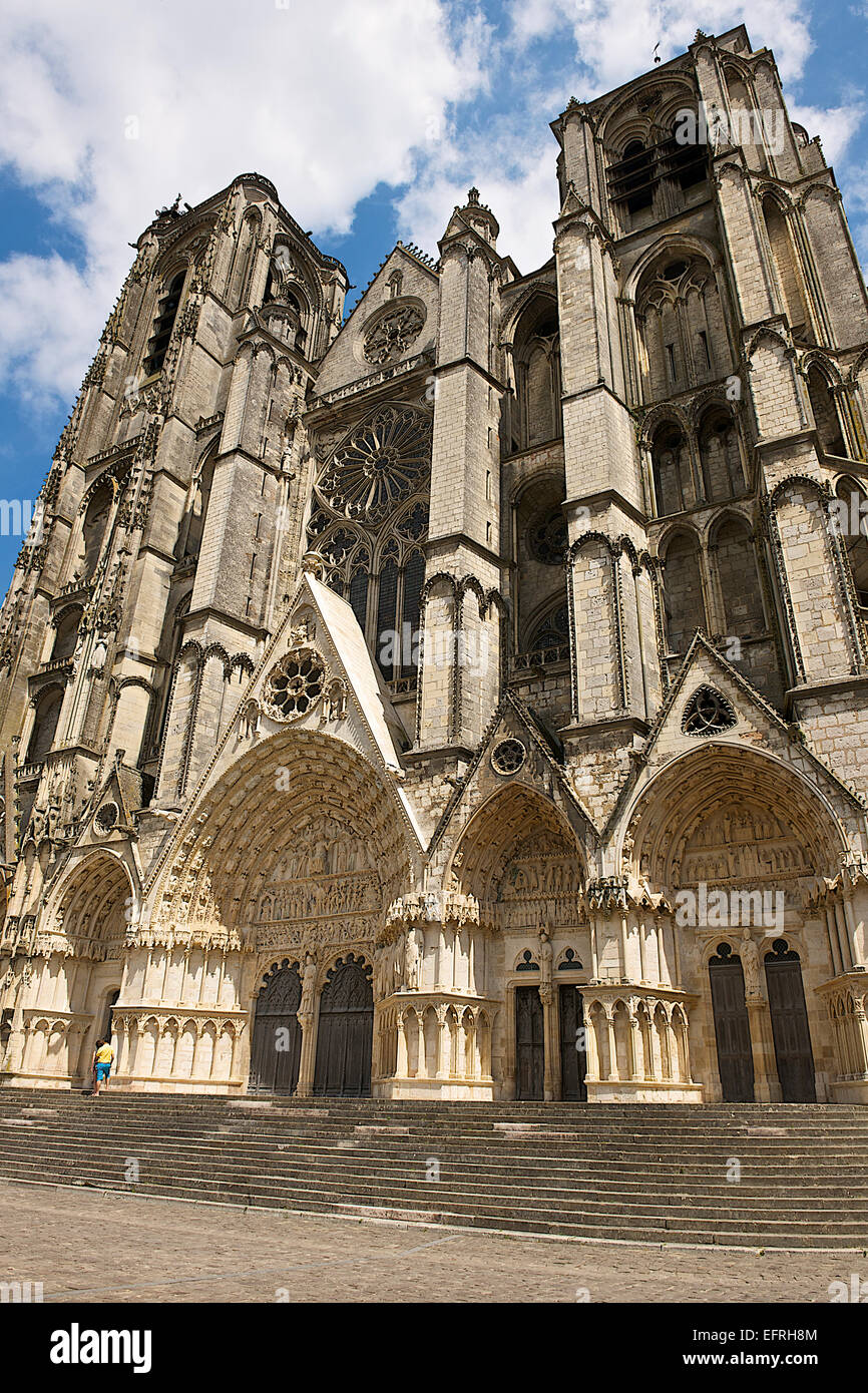 La cattedrale di Bourges, Bourges, Francia Foto Stock