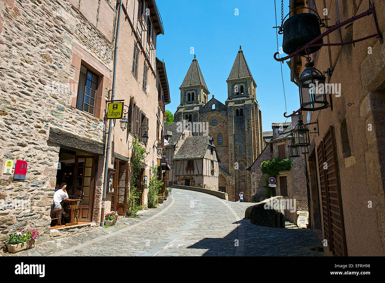 San Foy abbaziale, Conques, Francia Foto Stock