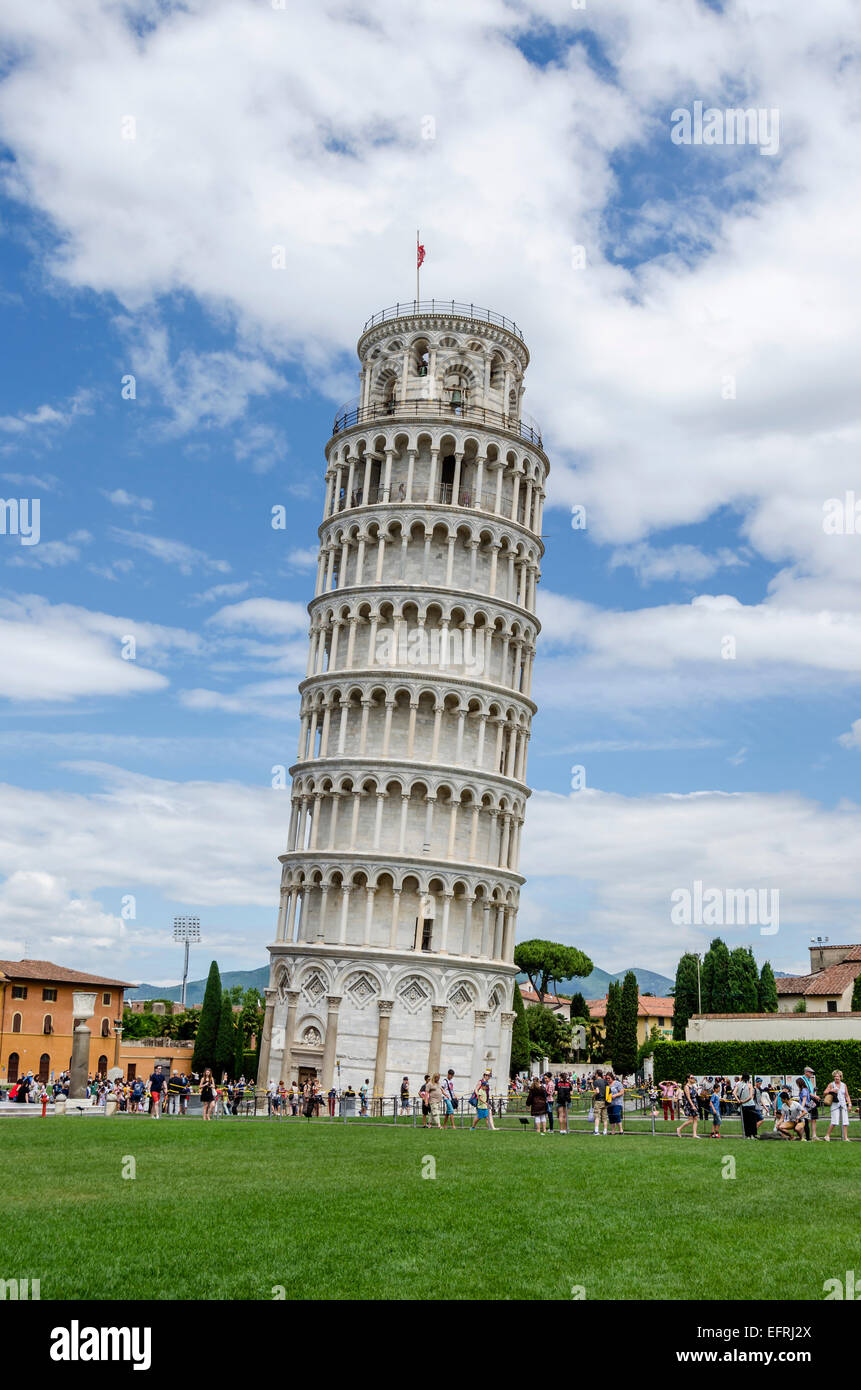 Torre pendente di Pisa, Italia Foto Stock