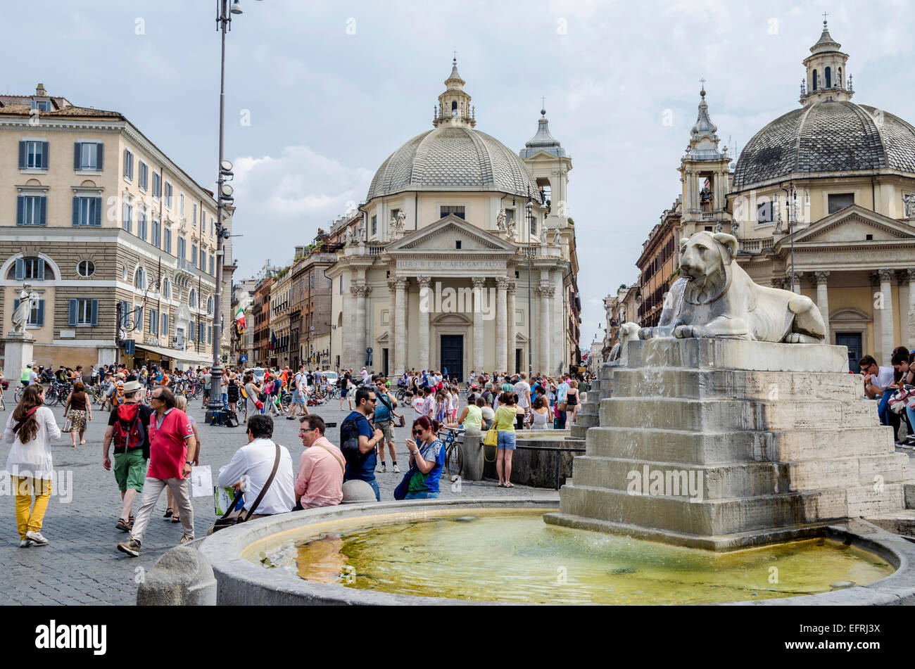 Piazza Roma, Roma, Italia Foto Stock