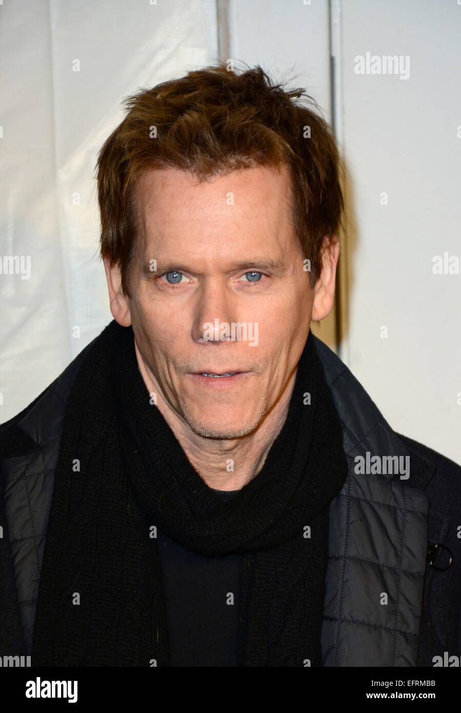 New York, NY, STATI UNITI D'AMERICA. Il 9 febbraio, 2015. Kevin Bacon presso gli arrivi per KINGSMAN: IL SERVIZIO SEGRETO Premiere, La Scuola di Arti Visive (SVA) Theatre di New York, NY Febbraio 9, 2015. Credito: Derek Storm/Everett raccolta/Alamy Live News Foto Stock