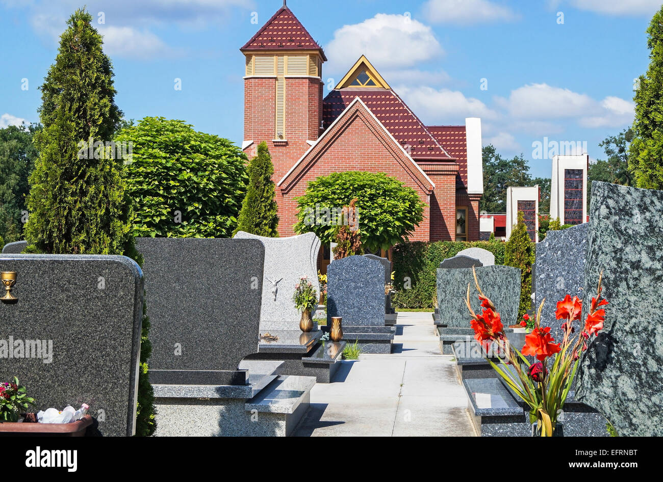 Chiesa del cimitero, città di Debrecen, Ungheria Foto Stock