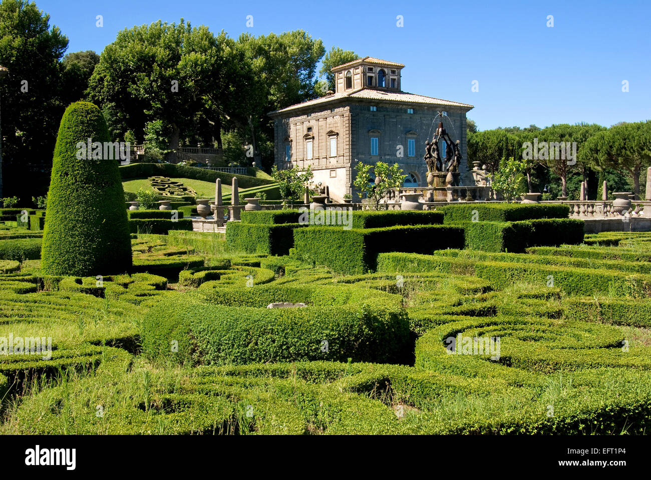 Bagnaia, Lazio, Italia. Villa Lante: giardini formali Foto Stock