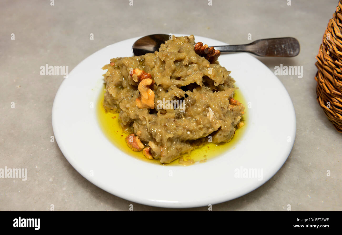 Greco insalata di melanzane. Foto Stock