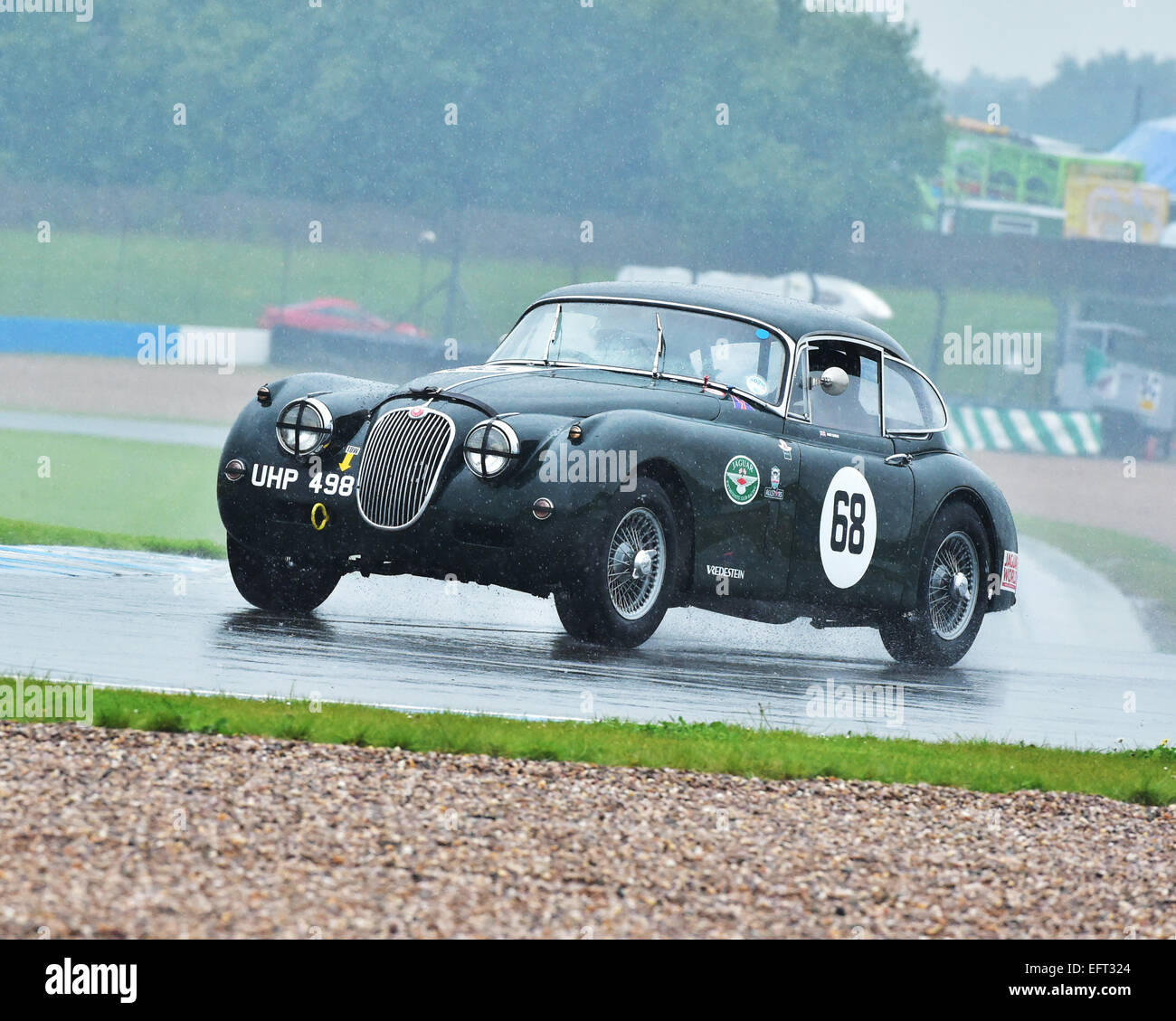 Marc Gordon Jaguar XK150 UPO 498 50's vetture sportive Jaguar XK sfida Giugno 2014 Donington Park Foto Stock