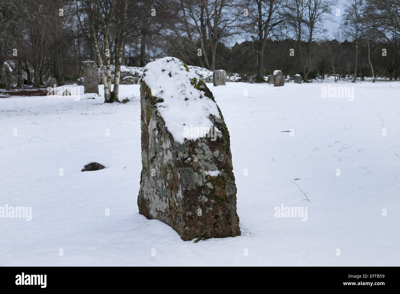 Clava cairns a est di Inverness. Foto Stock