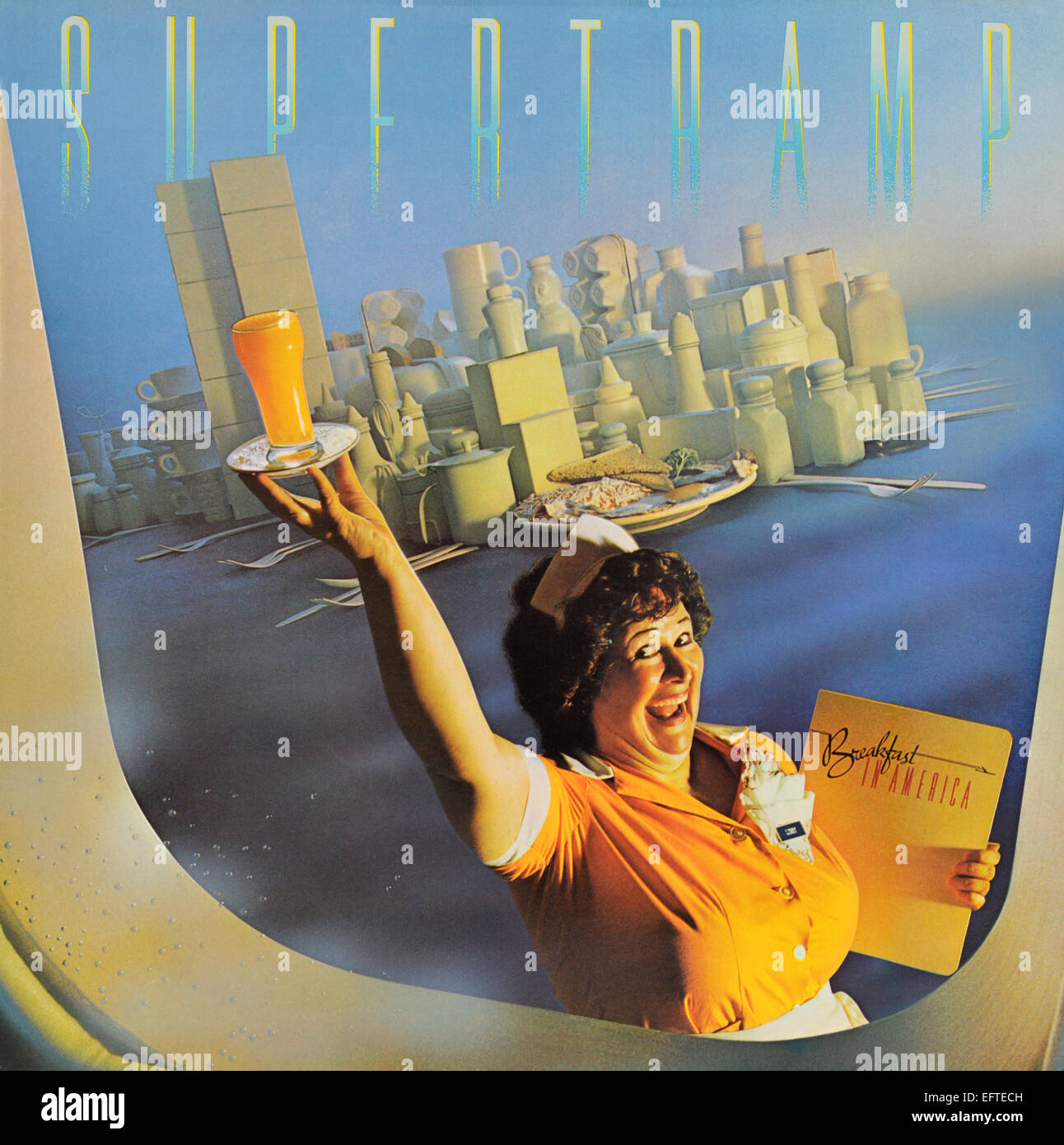 Album LP coprire "Prima colazione in America " da Supertramp. Rilasciato da A & M Records nel 1978 Foto Stock