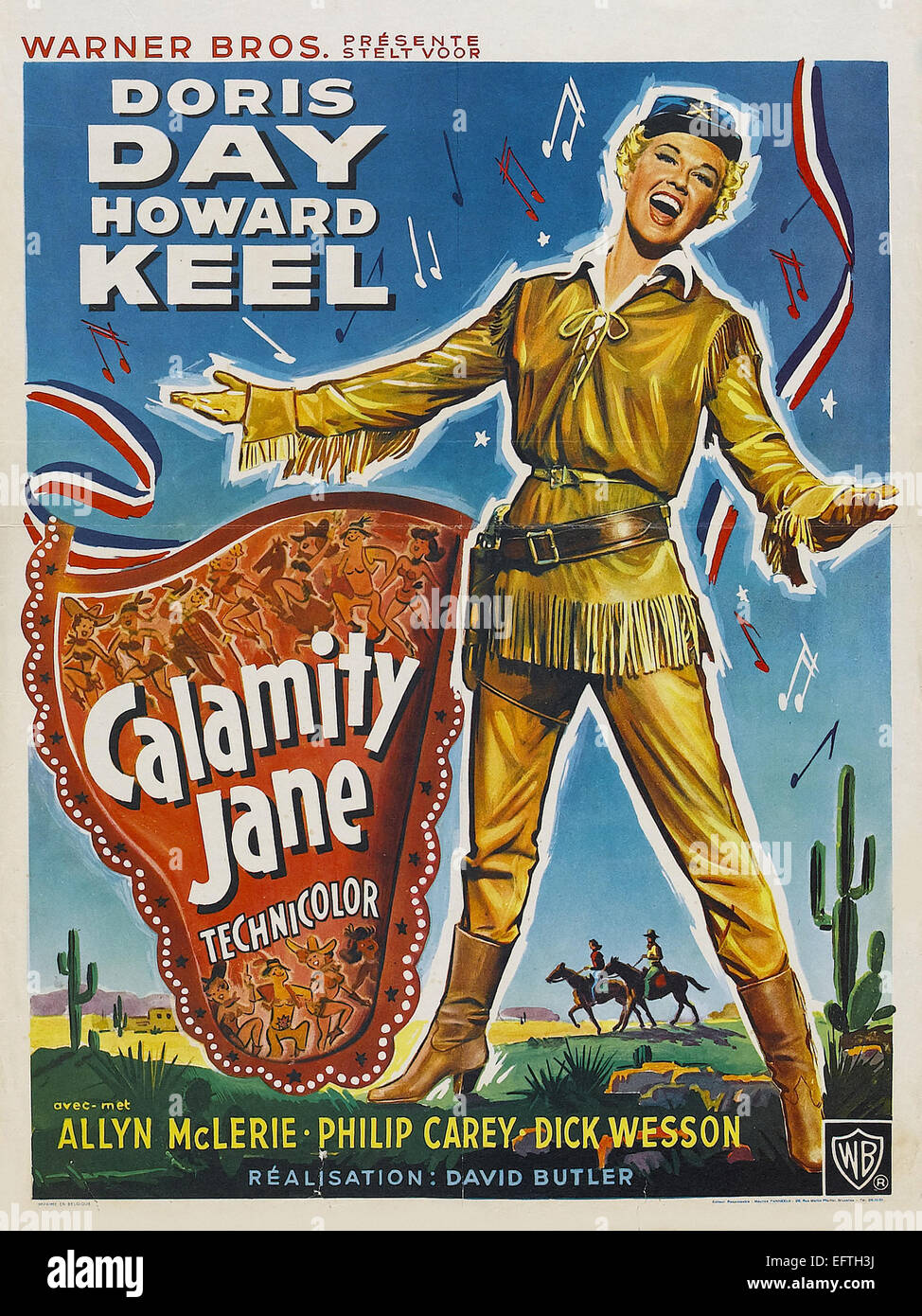 Calamity Jane Doris Day poster del filmato Foto stock Alamy
