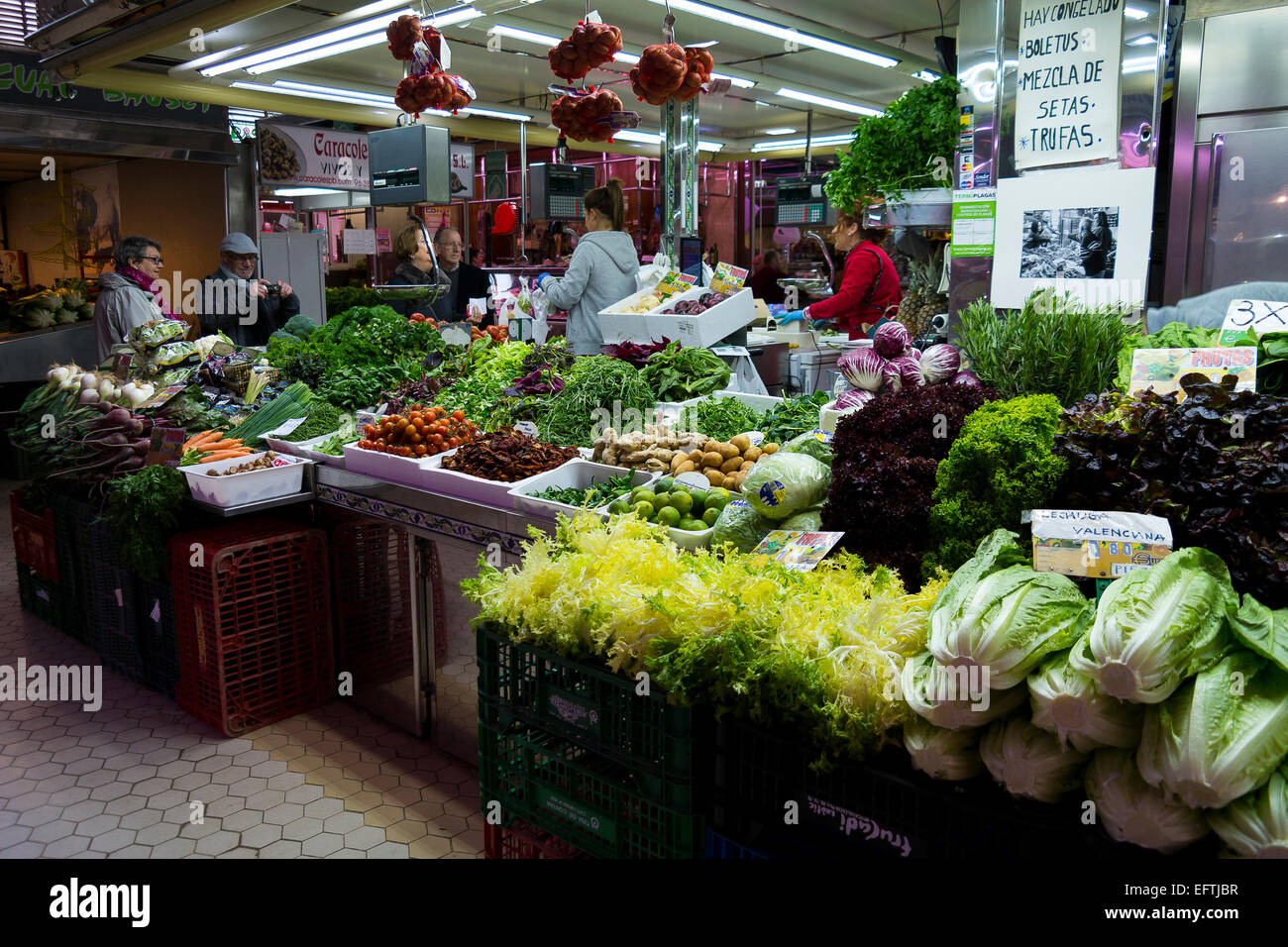 Supporto vegetale. Mercato centrale. Foto Stock