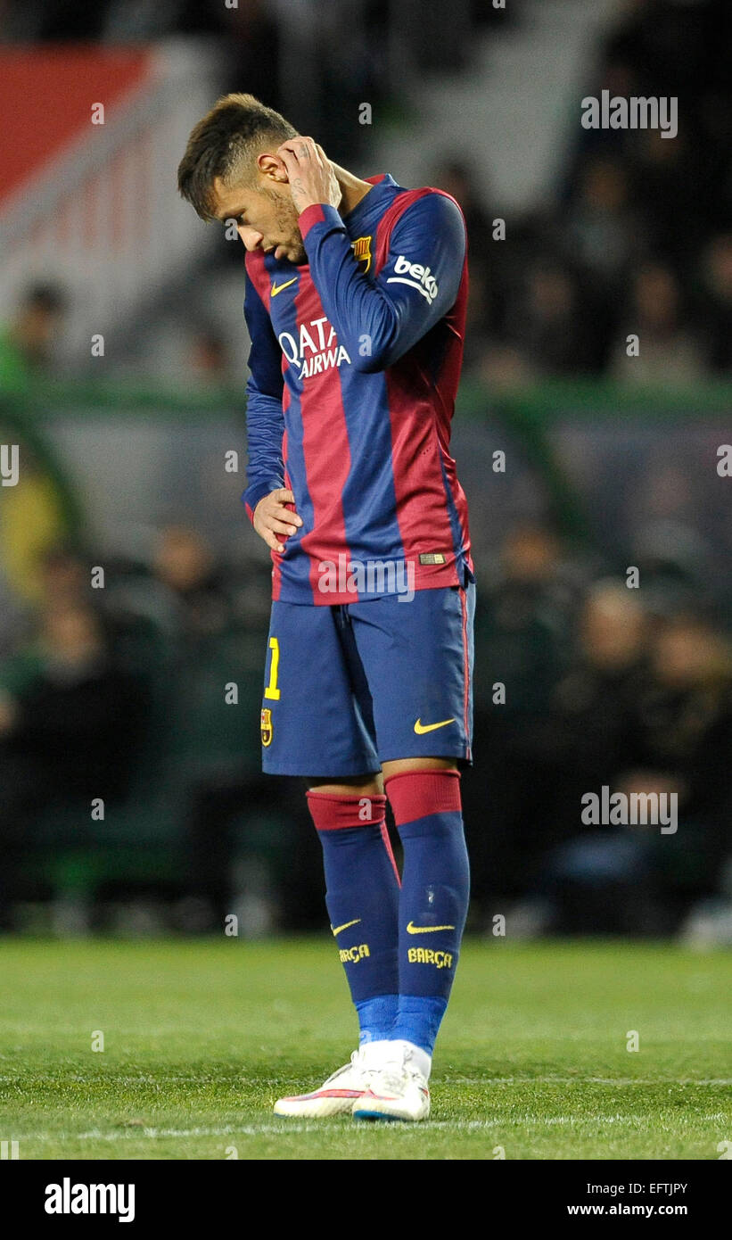 Calcio Primera Division 24.1.2015 , Elche vs FC Barcellona -- Neymar Foto Stock