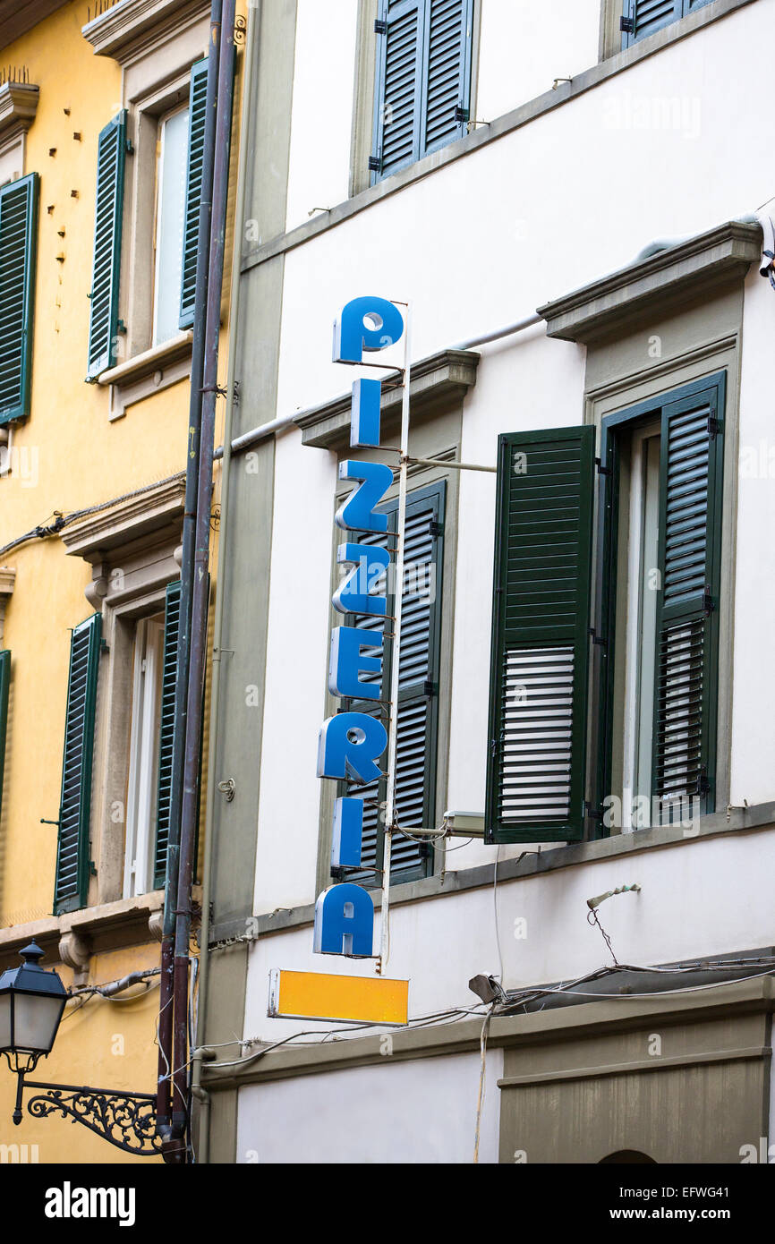 Tradizionale pizzeria italiana in Italia Foto Stock