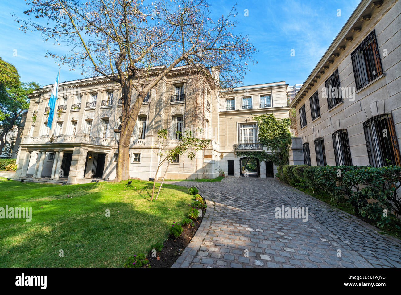 Residenza dell'ambasciatore argentino in Cile in Santiago de Cile Foto Stock