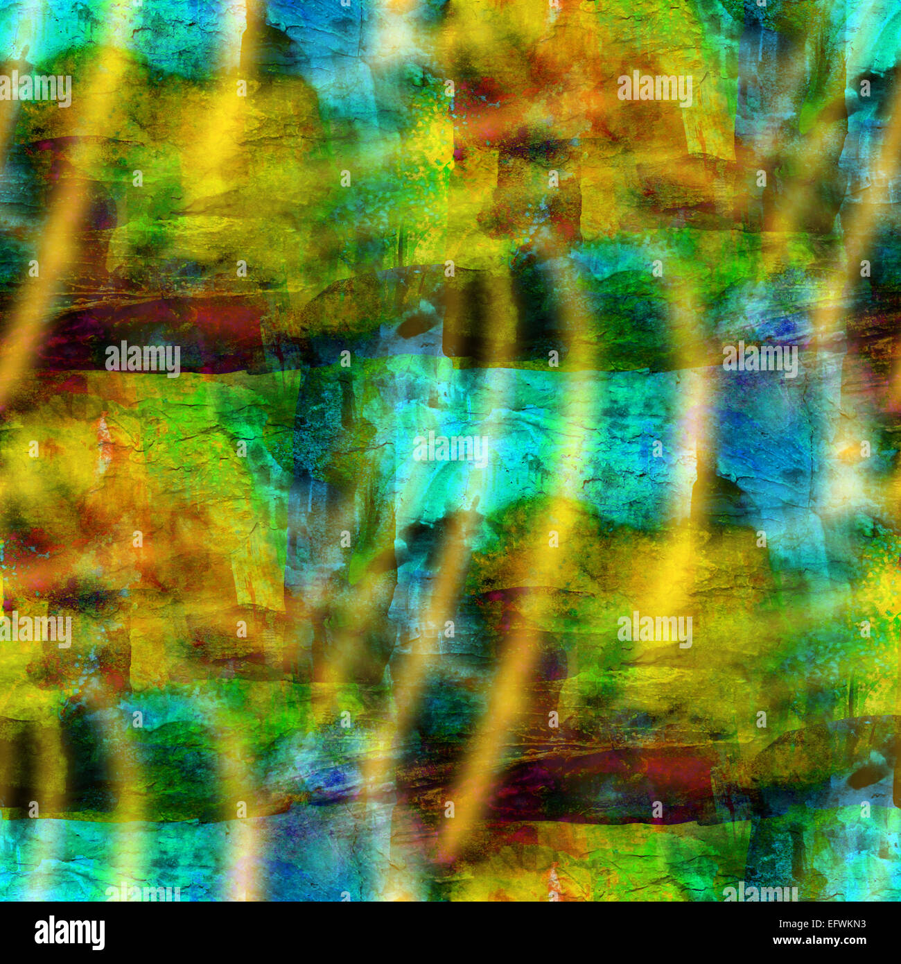 Blu inchiostro giallo texture grunge, acquerello seamless Foto Stock