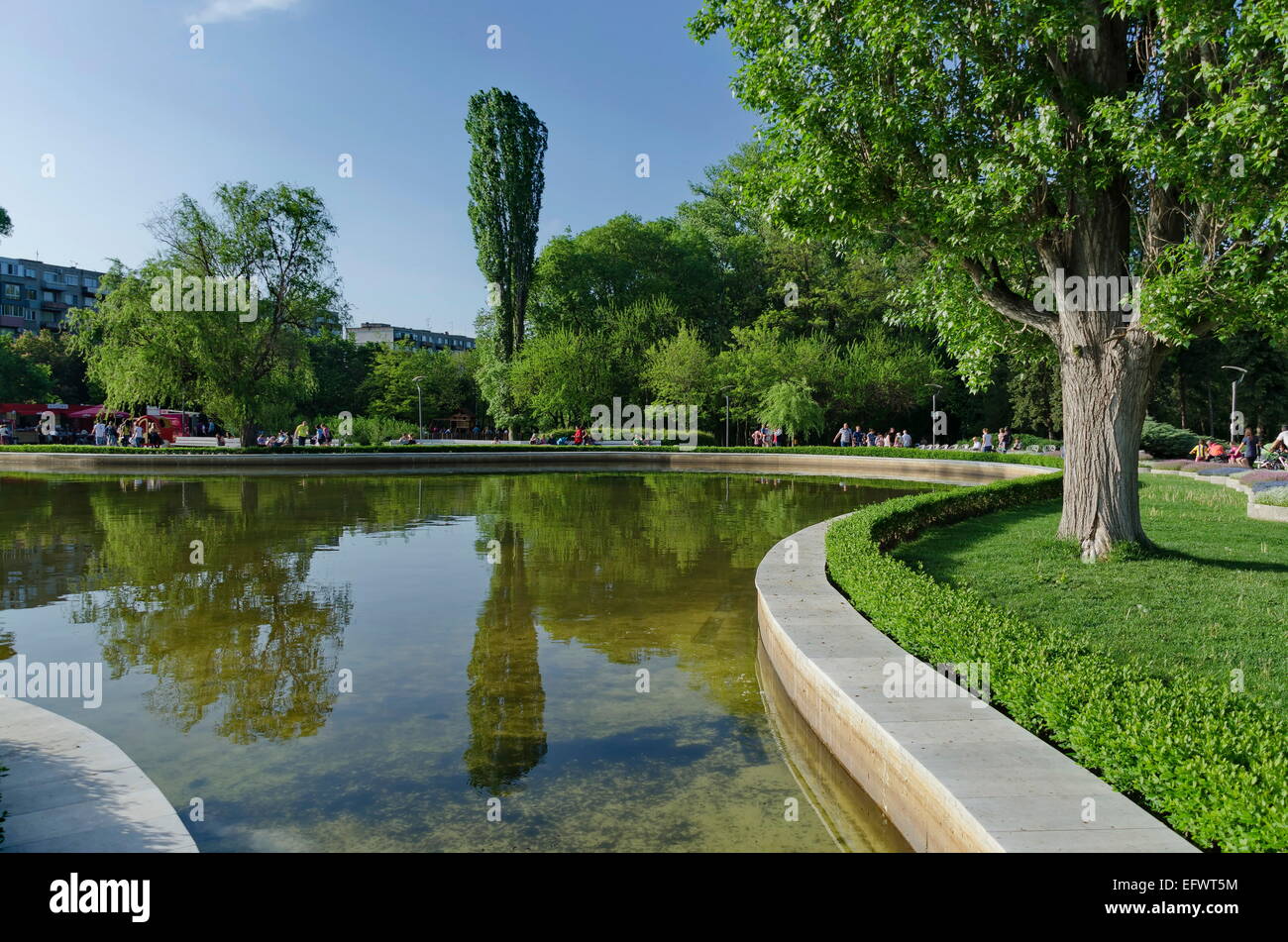 Paesaggio di parco in primavera, Sofia Bulgaria Foto Stock