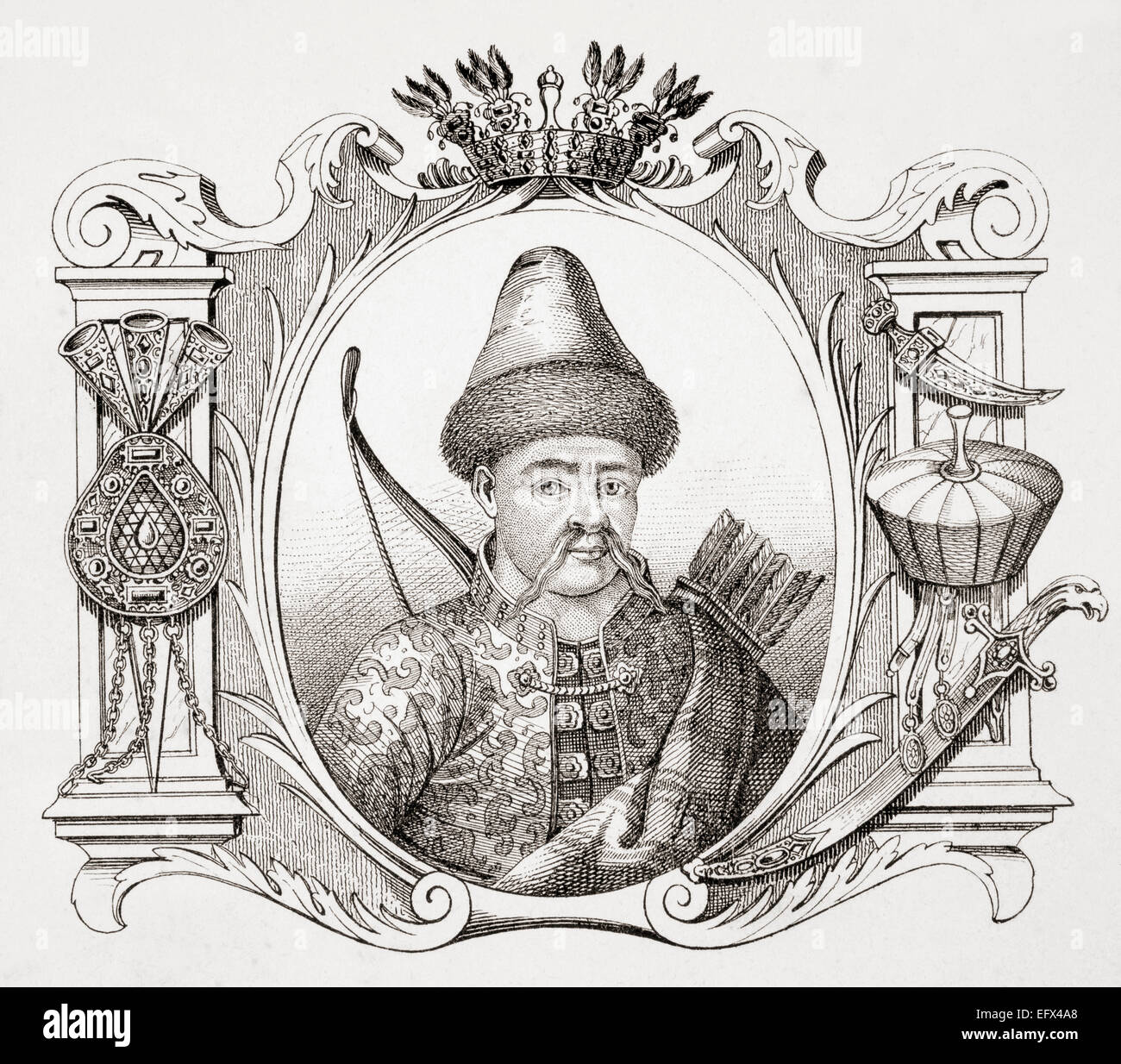 Tamerlano, o Timur, 1320s o 1330 s - 1405. Turko-Mongol conquistatore. Fondatore della dinastia Timurid in Asia centrale. Foto Stock