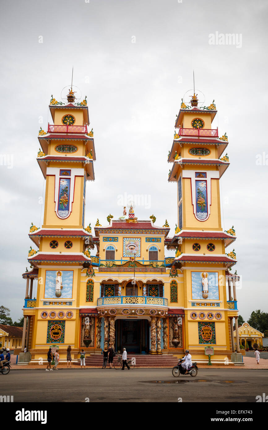 Cao Dai temple, Tay Ninh, Vietnam. Foto Stock