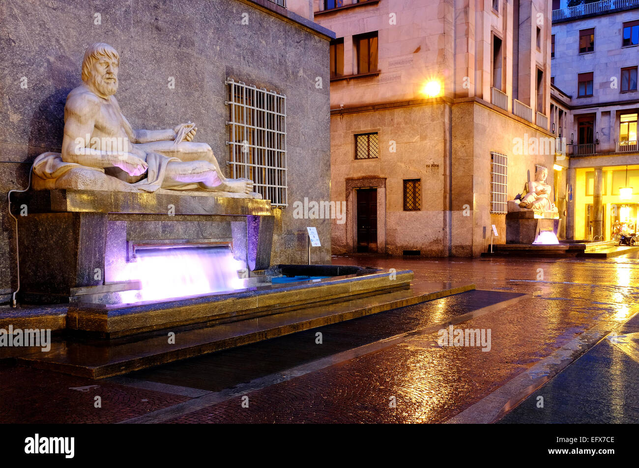 Piazza C.L.N (Comitato di Liberazione Nazionale), Torino, Italia Foto Stock