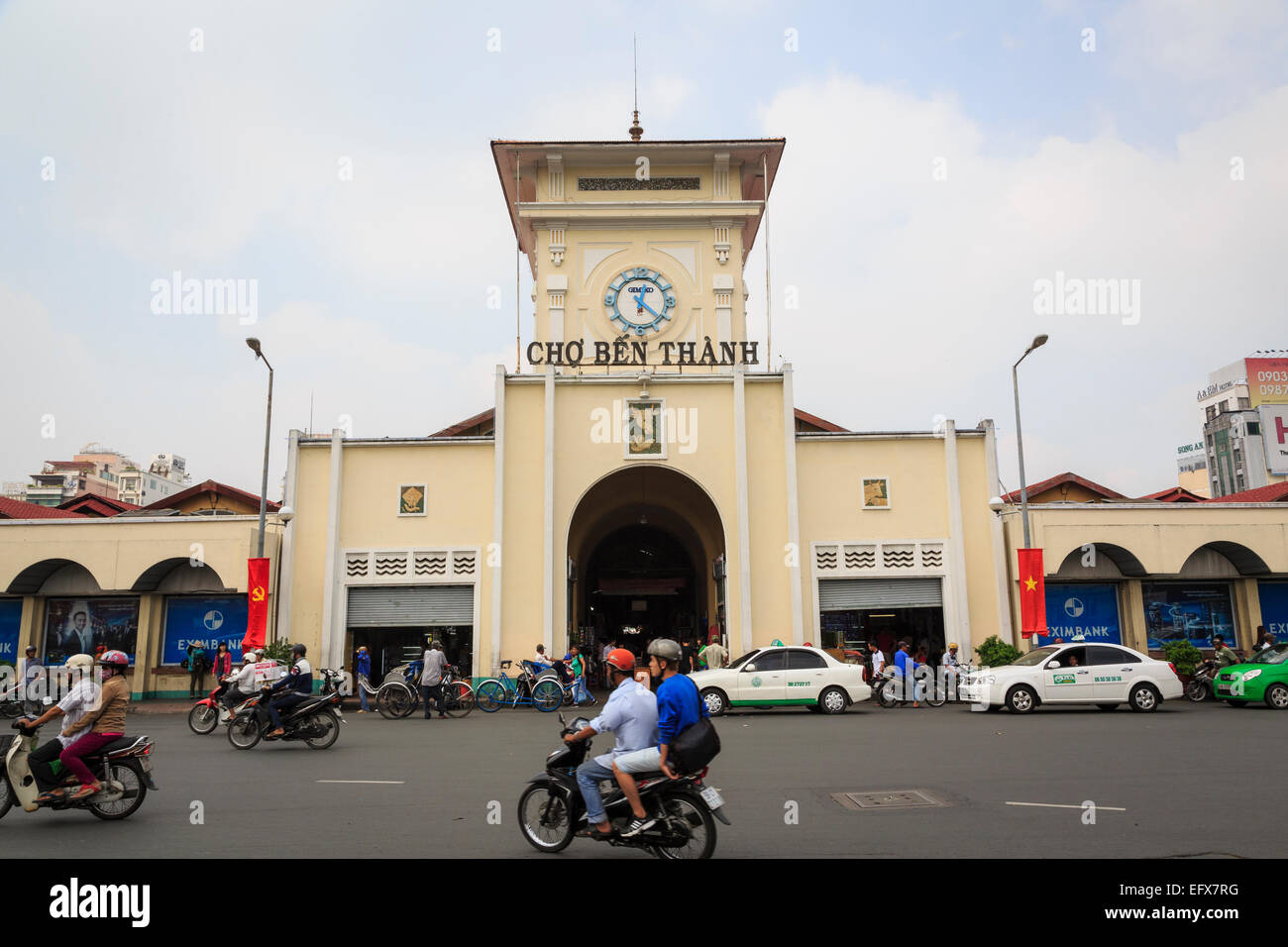 Il mercato Ben Thanh, Città di Ho Chi Minh (Saigon), Vietnam. Foto Stock