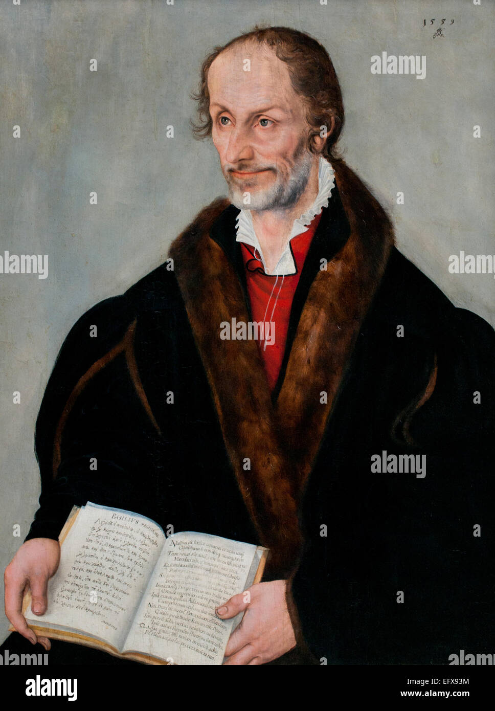 Lucas Cranach il Giovane (1515-1586) Ritratto di Philipp Melantone,1559 il tedesco in Germania Foto Stock