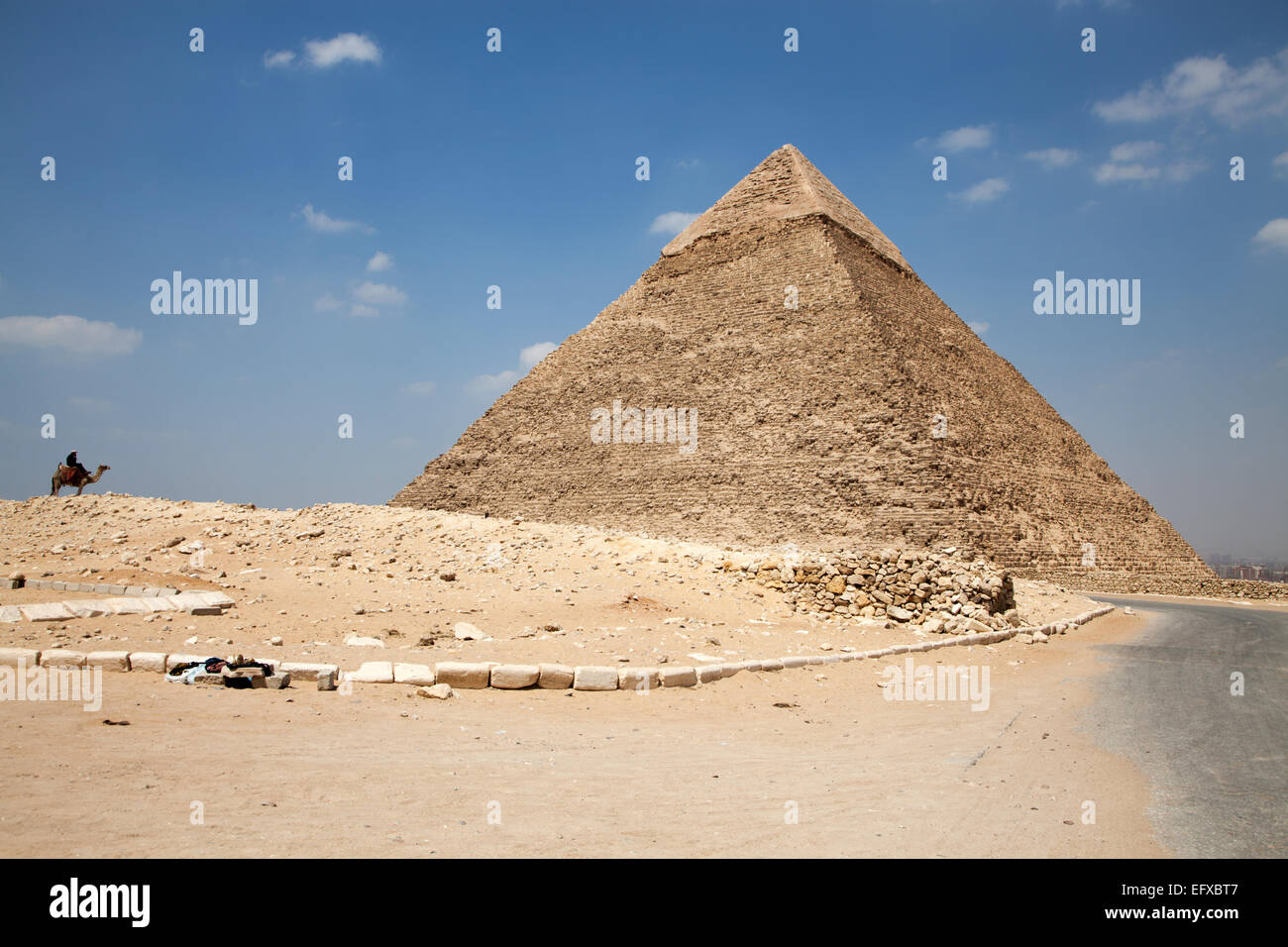 Piramidi di Giza in Egitto Foto Stock