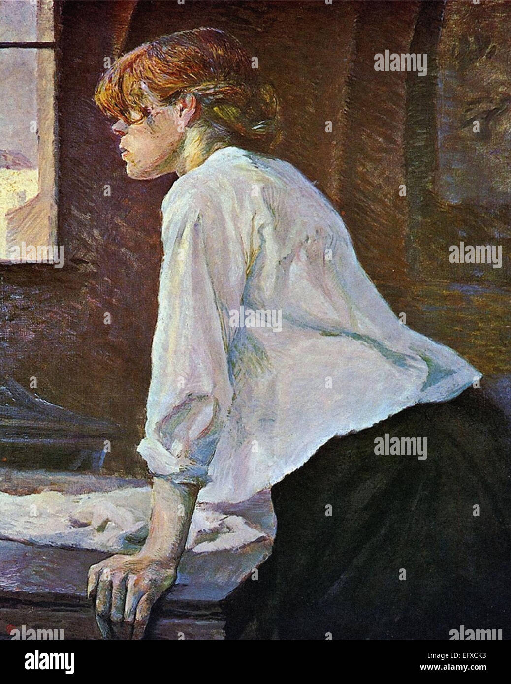 Henri Marie Raymond de Toulouse-Lautrec la lavandaia Foto Stock