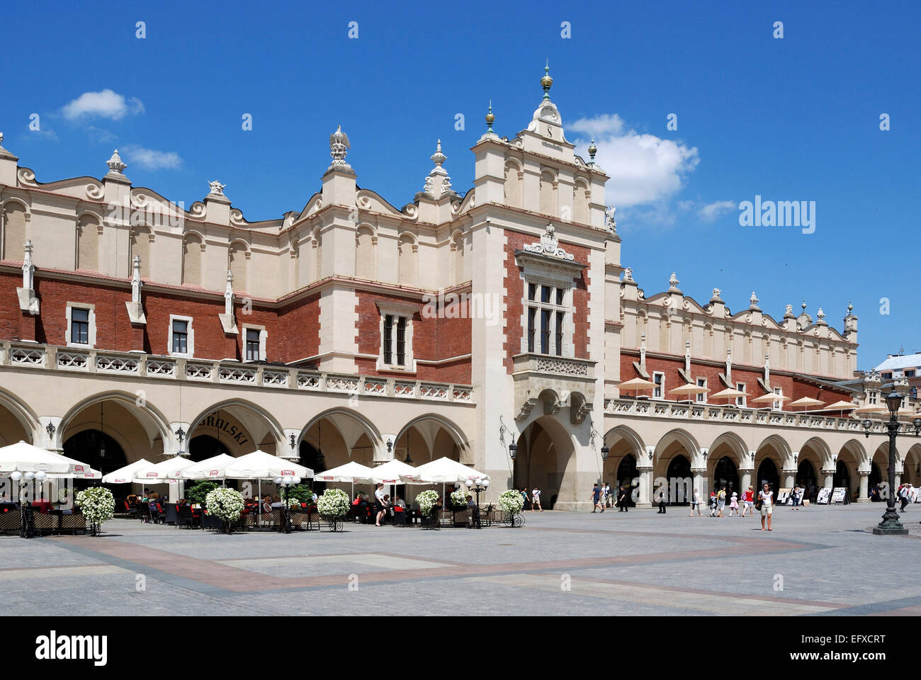 Panno Hall sulla piazza del Mercato di Cracovia in Polonia. Foto Stock