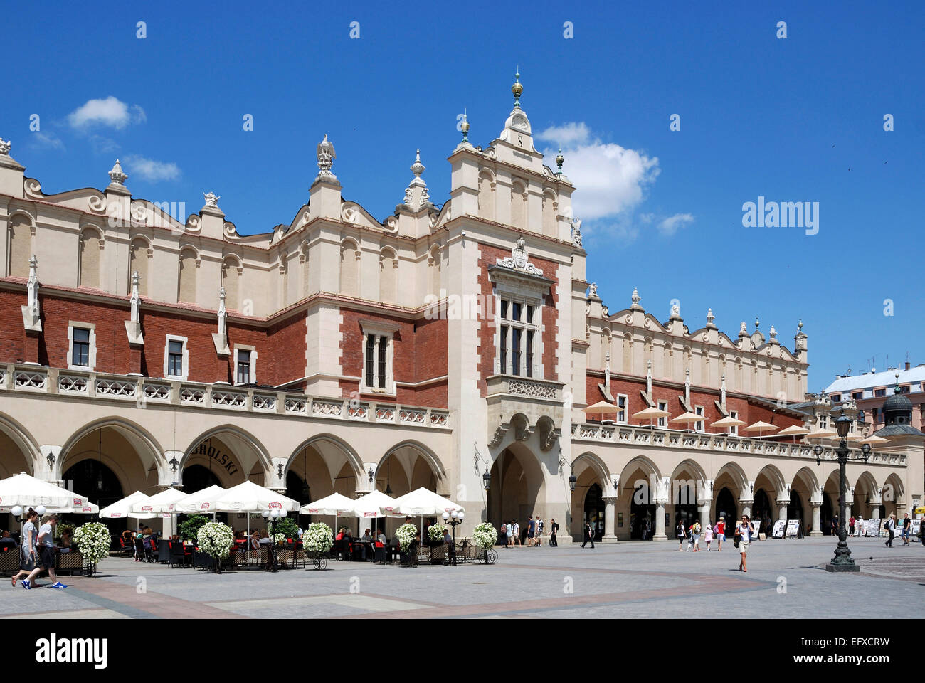Panno Hall sulla piazza del Mercato di Cracovia in Polonia. Foto Stock