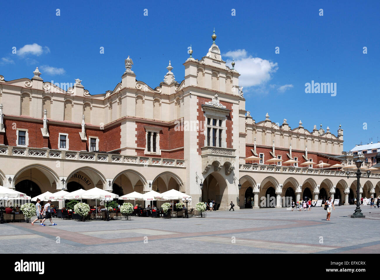 Panno Hall sulla piazza del Mercato di Cracovia in Polonia. Foto Stock