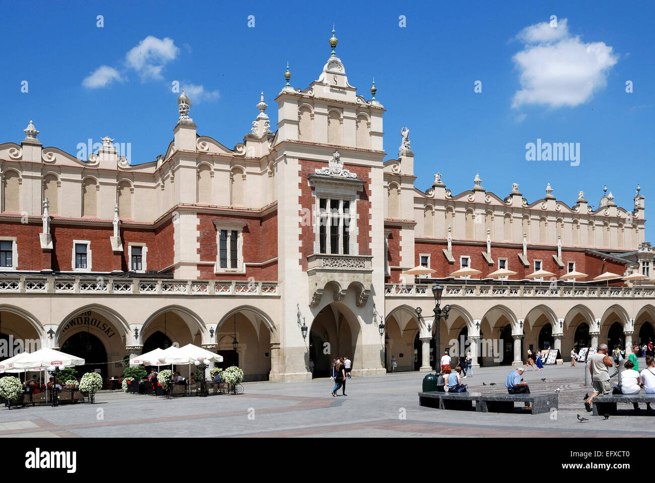 Panno Hall sulla piazza del Mercato di Cracovia in Polonia. Foto Stock