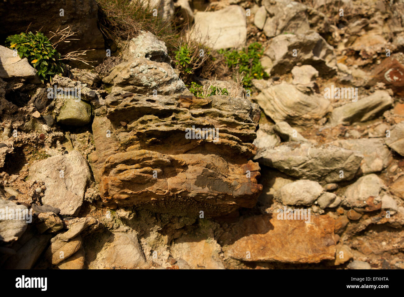Dettaglio di pietra da vicino Foto Stock