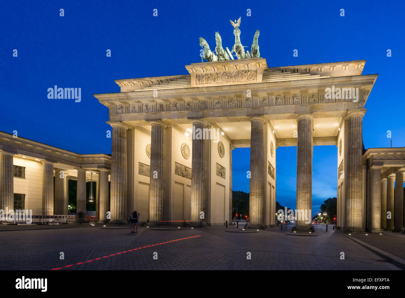 Brandenburger Tor, la Porta di Brandeburgo , Pariser Platz, Berlin Foto Stock