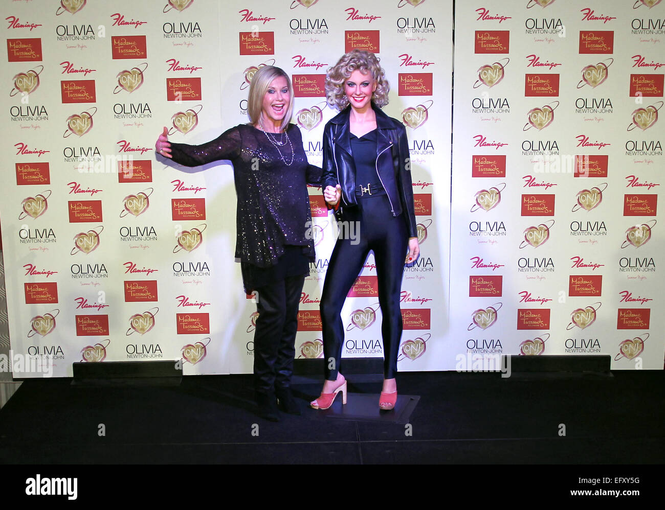 Olivia Newton John cera figura presentando al Madame Tussauds di Las Vegas offre: Olivia Newton John dove: Las Vegas, Nevada, Stati Uniti quando: 10 Ago 2014 Foto Stock
