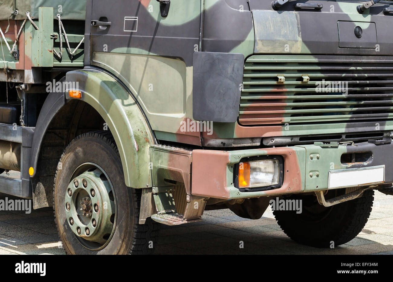 Camion militare Foto Stock