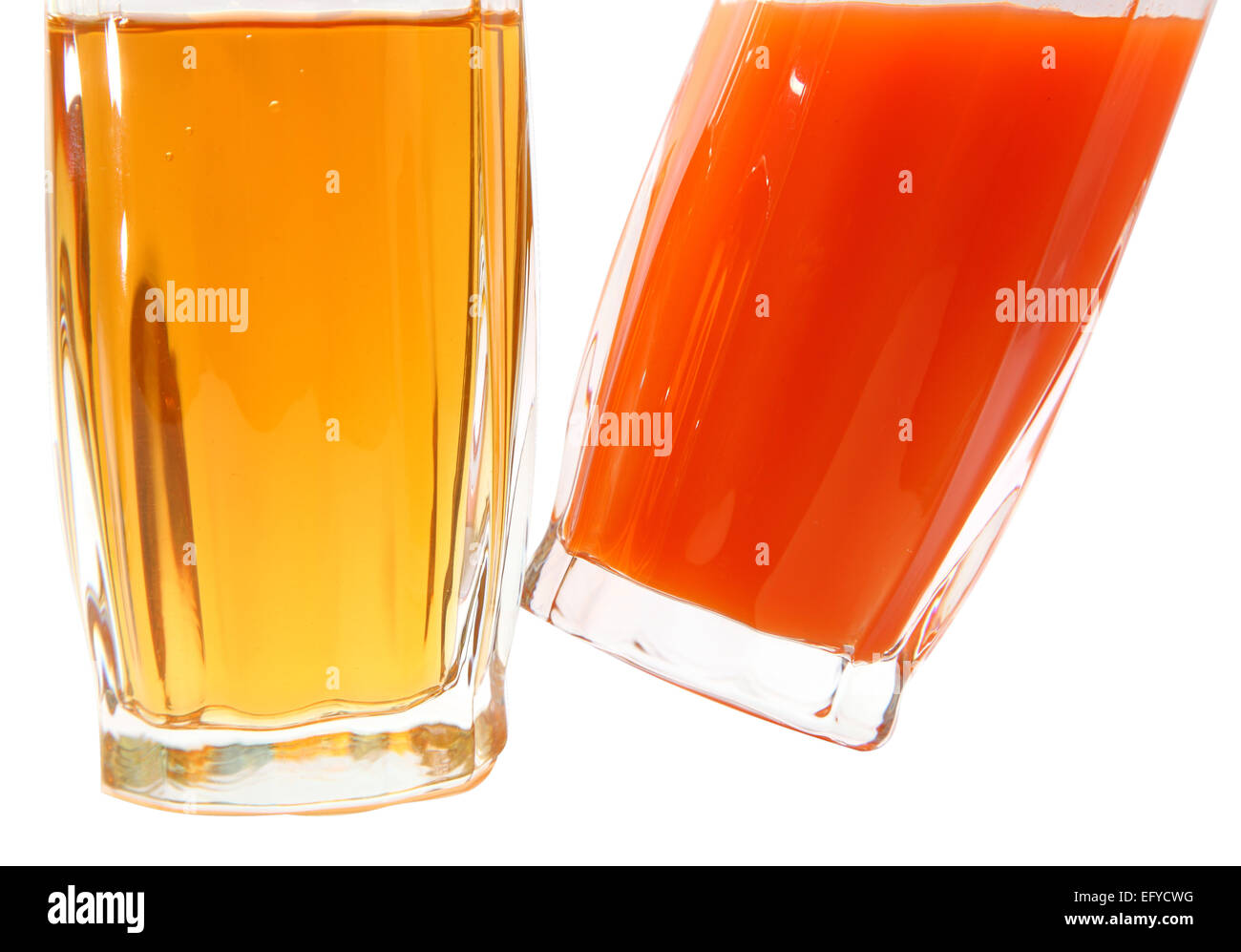 Due bicchieri di succo Foto Stock