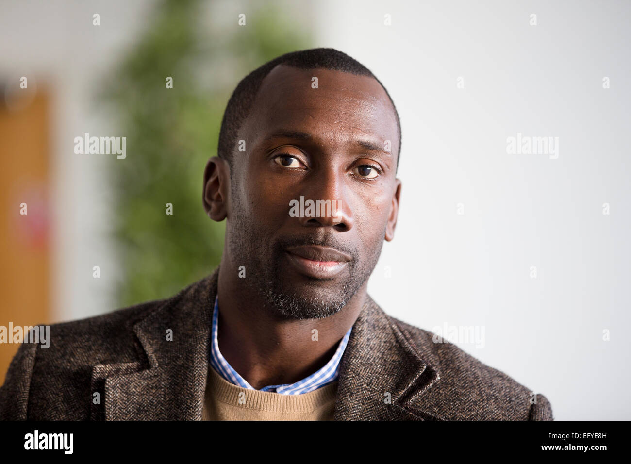 Jimmy Floyd Hasselbaink, ex Chelsea player, ora manager di Burton Albion Football Club Foto Stock