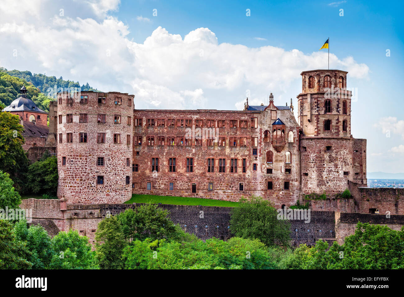 Castello di Heidelberg, Heidelberg, Baden-Würtemberg, Germania Foto Stock