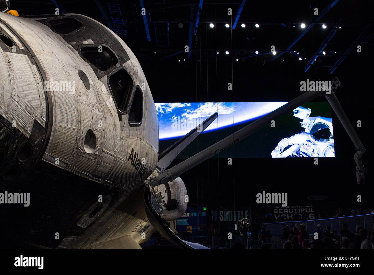 Space Shuttle Atlantis al Kennedy Space Center Foto Stock