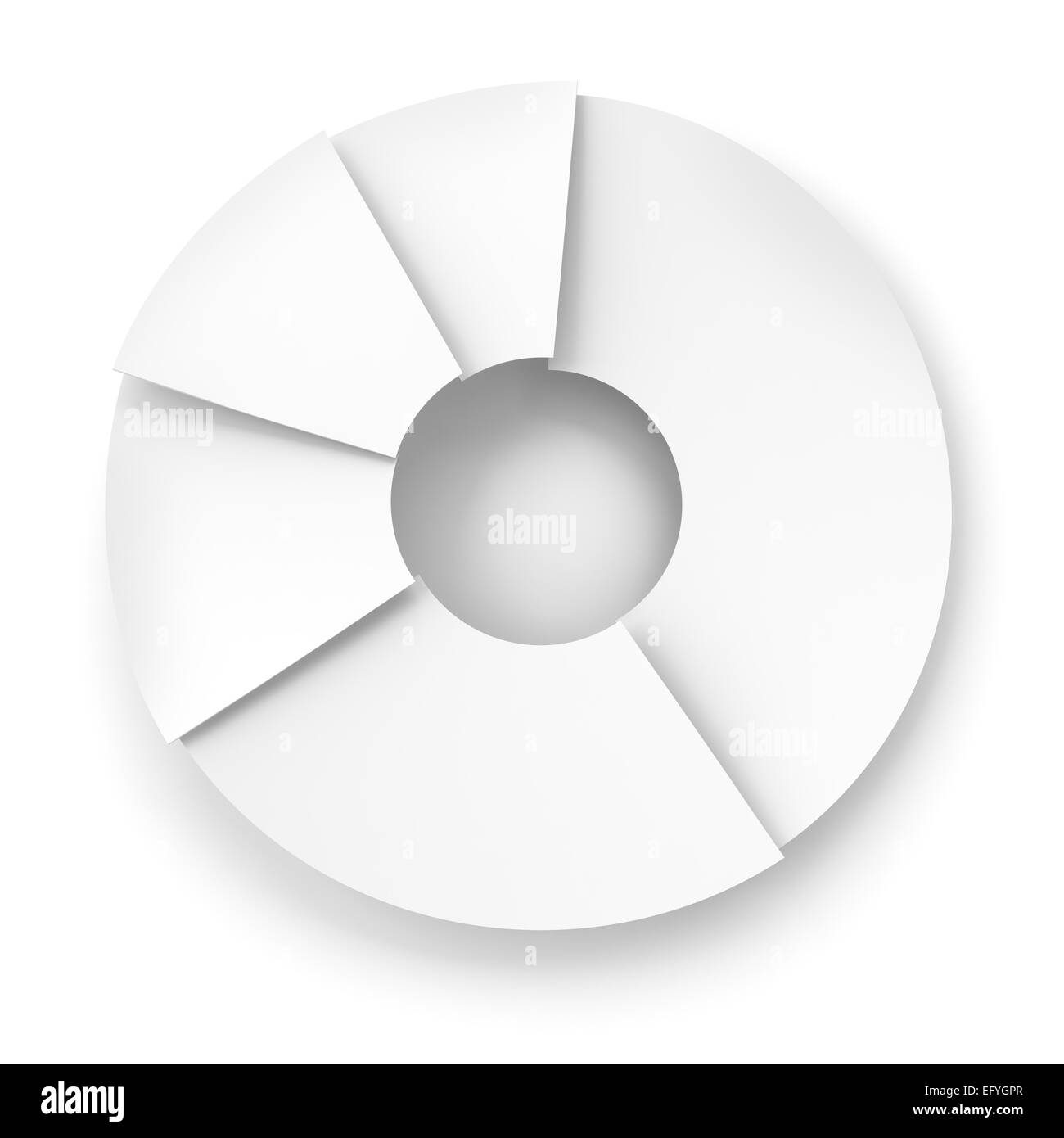 Carta grafico a torta 3D render Foto Stock