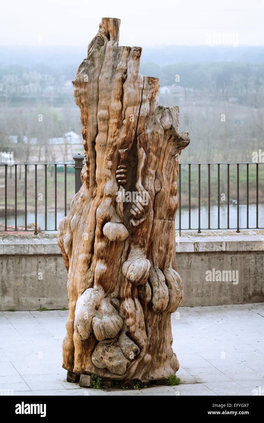 Monumento a Giovanna di Castiglia e tutti coloro che amano colpito Foto Stock