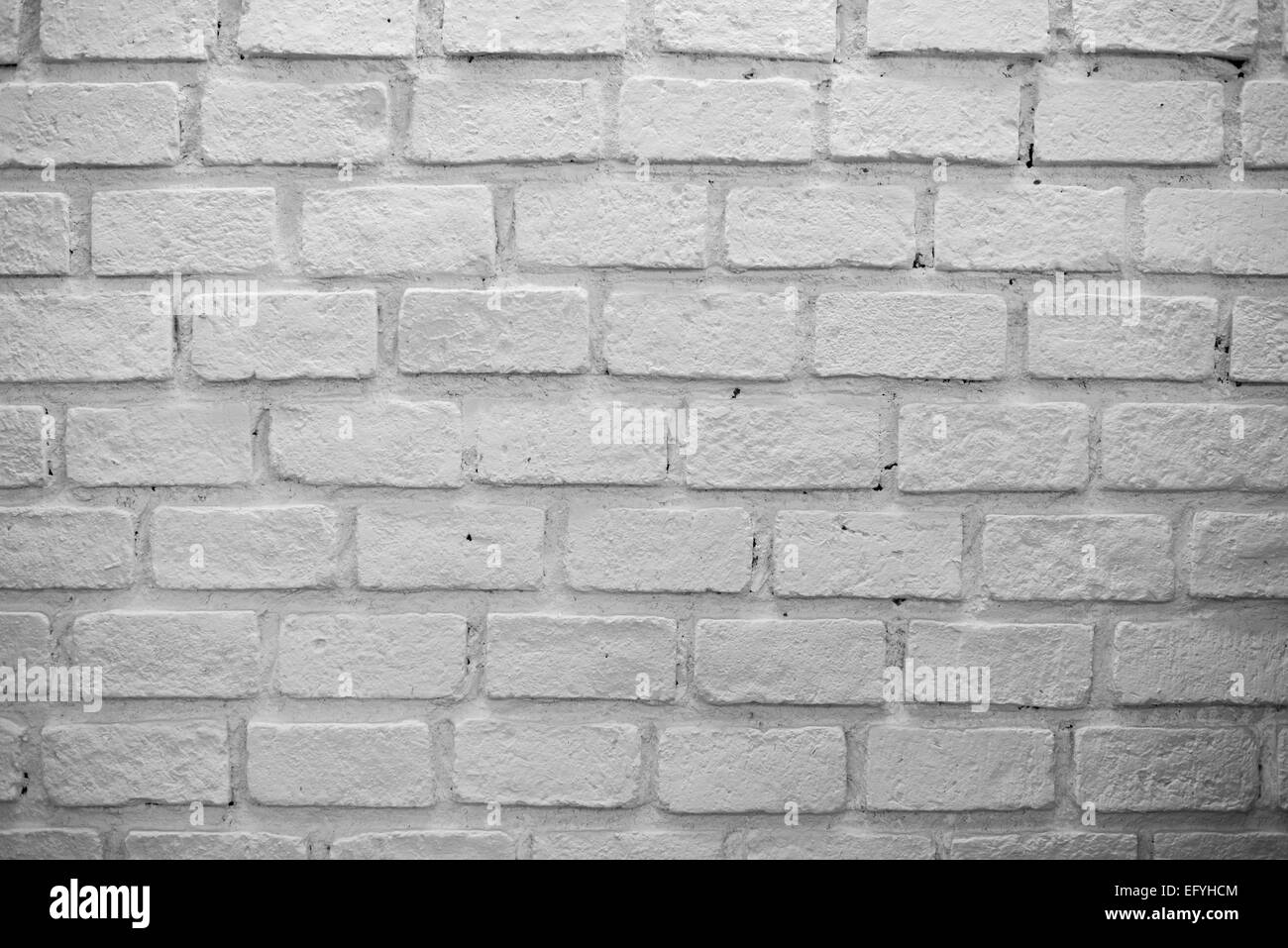 Bianco parete di mattoni Foto Stock