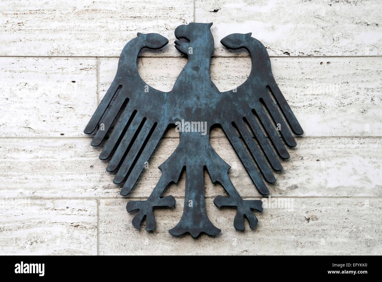 Federazione eagle al ricevimento del Ministero degli Esteri della Repubblica federale di Germania sulla Werderschen Markt di Berlino. Foto Stock
