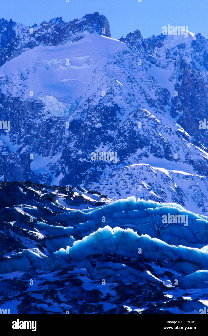 Glacier des Bossons, Chamonix Foto Stock