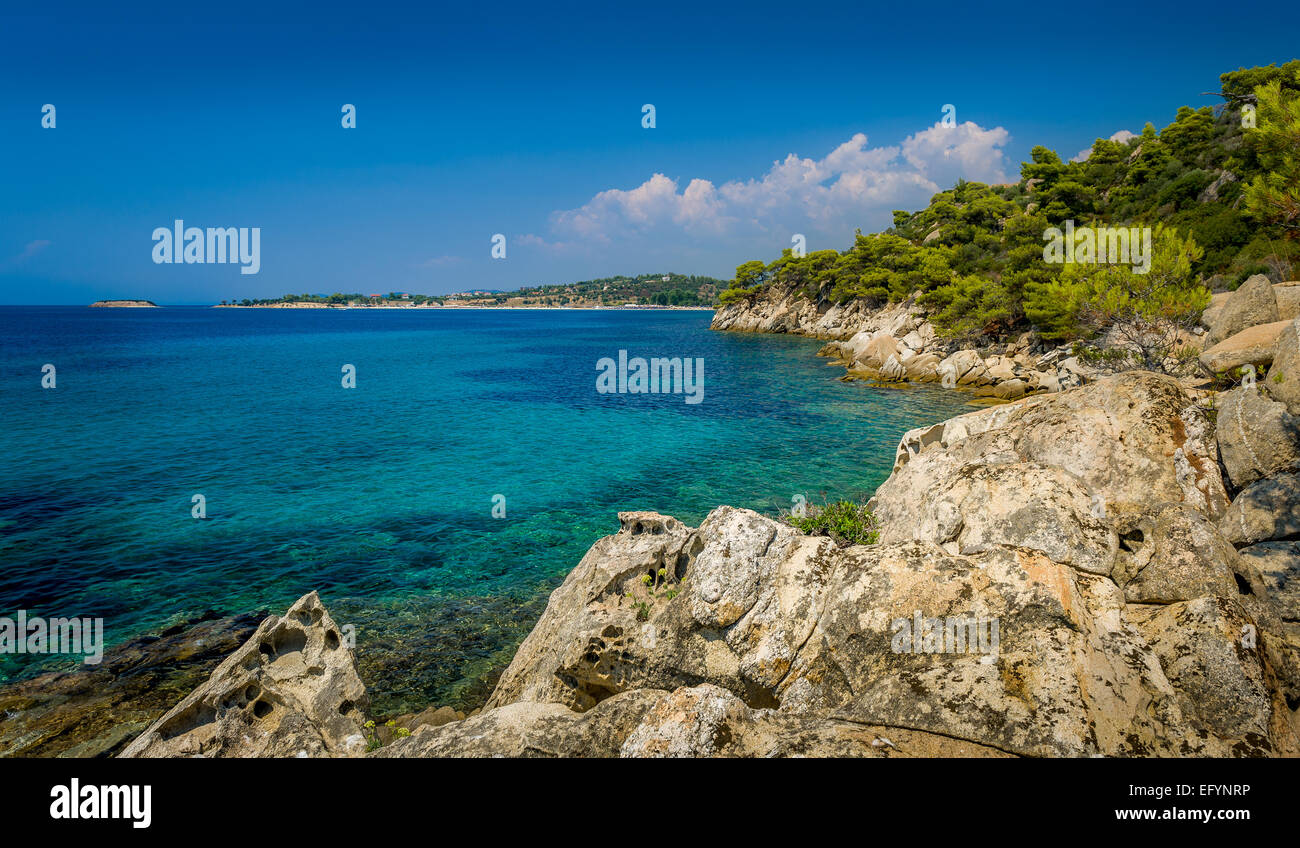 Grecia panorama della costa Foto Stock