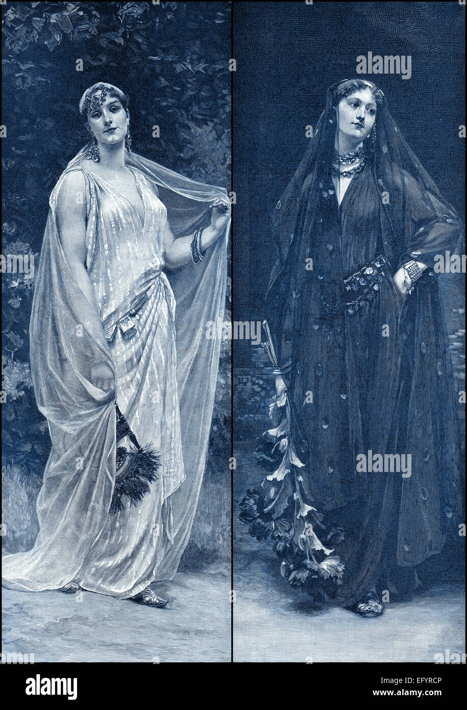 La notte e il giorno, illustrazione allegorica, 1895, Foto Stock