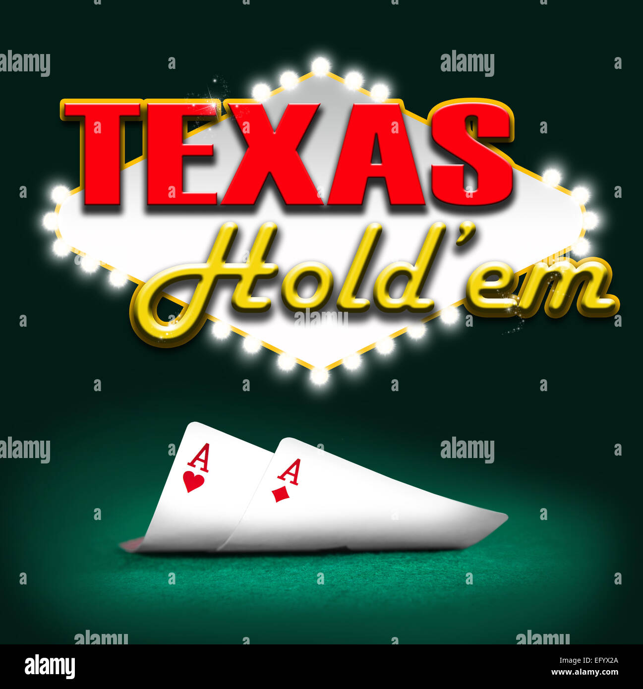 Texas hold'em, gioco d'azzardo il colore di sfondo Foto Stock