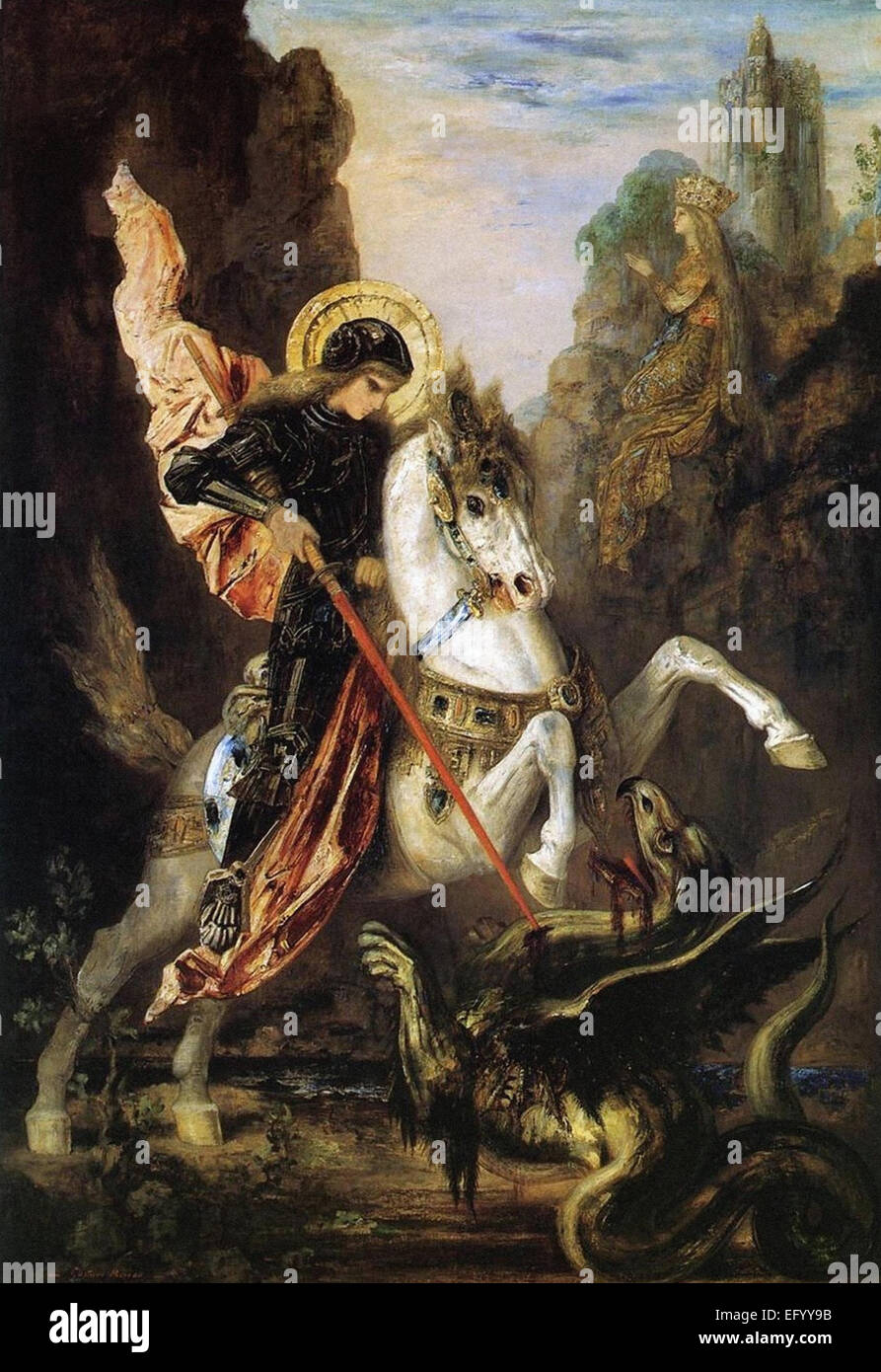 Gustave Moreau San Giorgio Foto Stock