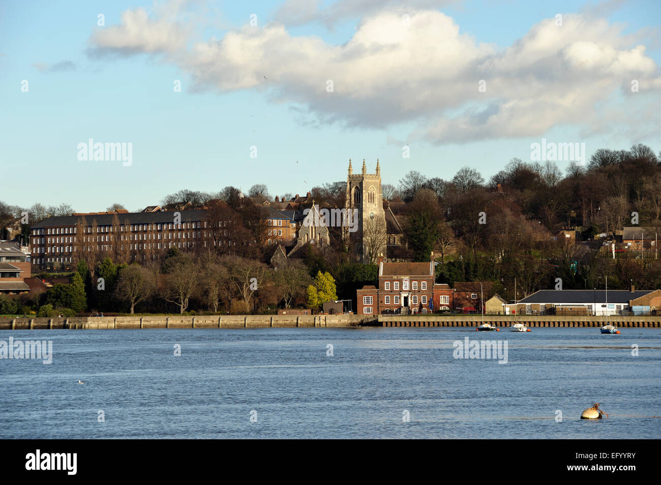 Vista sul fiume medway kent Foto Stock