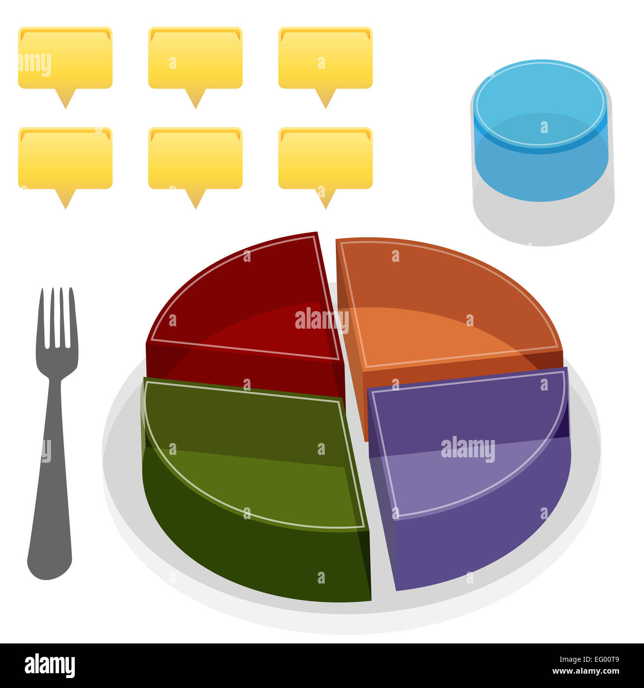 Una immagine di una piastra alimentare guida. Foto Stock
